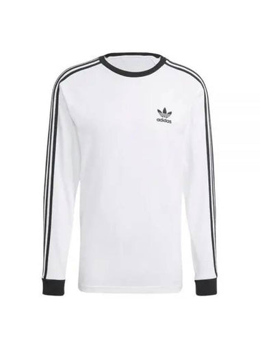 Adicolor Classic 3 Stripes Long Sleeve T-Shirt White - ADIDAS - BALAAN 1