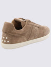 Stamp Logo Suede Low Top Sneakers Brown - TOD'S - BALAAN 3