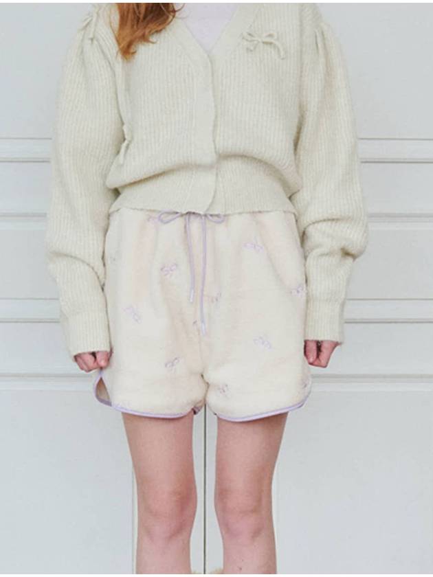 Ribbon Pointed Fleece Short pants Ivory - OPENING SUNSHINE - BALAAN 2