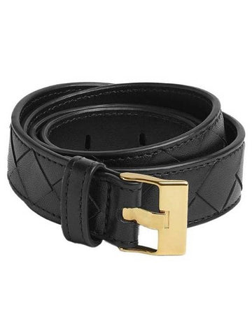 24FW Regular Belt 38988191 799048 VCPP5 1019 BLACK - BOTTEGA VENETA - BALAAN 1