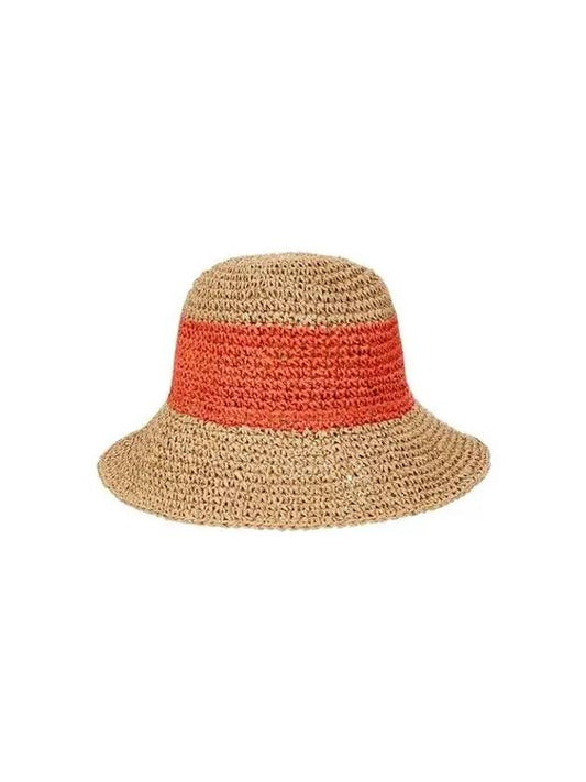 Women s Color Block Straw Hat Orange 270021 - EMPORIO ARMANI - BALAAN 1