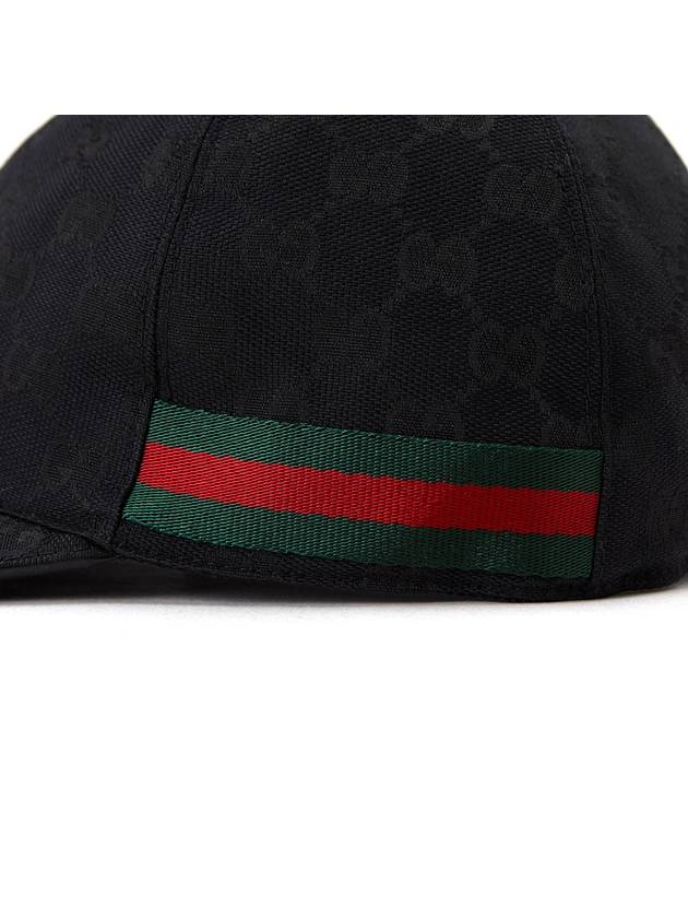 Original GG Web Supreme Canvas Baseball Ball Cap Black - GUCCI - BALAAN 7