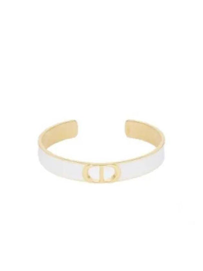 30 Montaine Slim Bangle Bracelet Gold White - DIOR - BALAAN 2