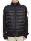 Logo Patch Nylon Padded Cardigan Black - MONCLER - BALAAN 2