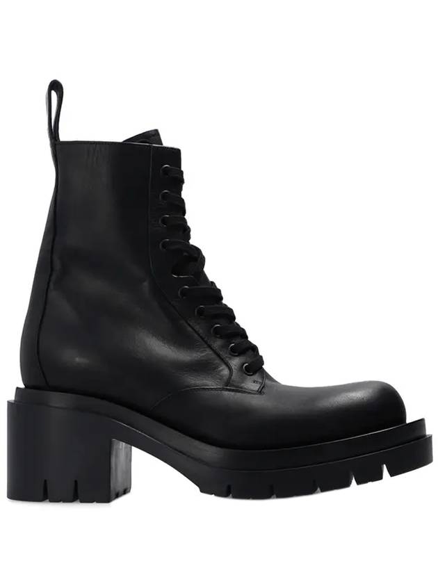 Lace-Up Lug Walker Boots Black - BOTTEGA VENETA - BALAAN 1