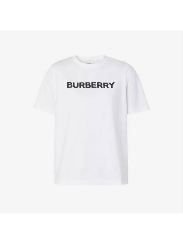 Logo Print Cotton Short Sleeve T-Shirt White - BURBERRY - BALAAN 2