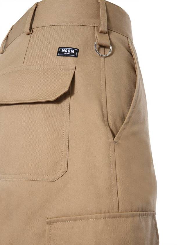 Cargo Bermuda Shorts Beige - MSGM - BALAAN 6