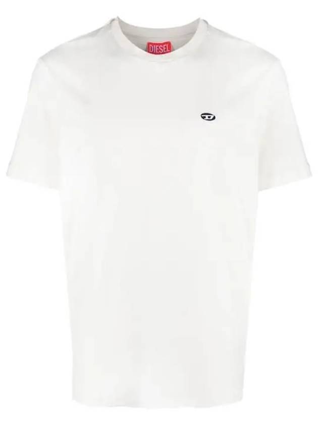 T Just Doval PJ Oval D Patch Short Sleeve T Shirt White - DIESEL - BALAAN 2