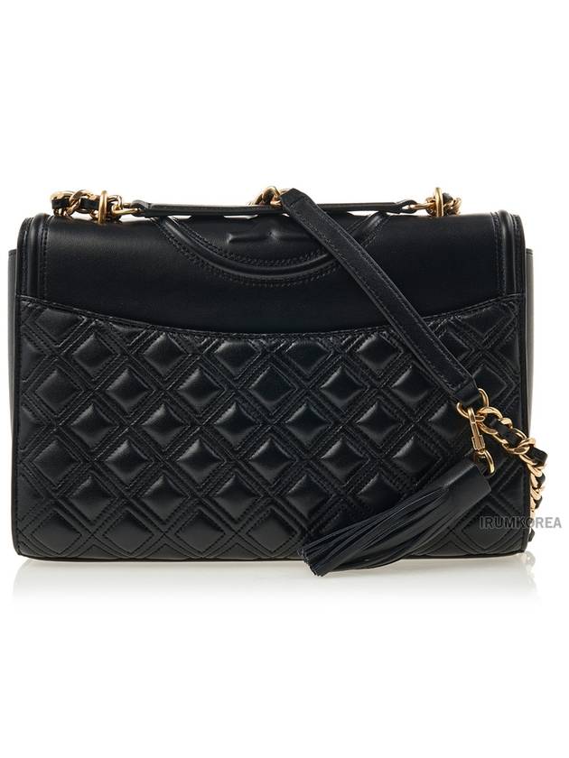 Fleming Convertible Shoulder Bag Black - TORY BURCH - BALAAN 4