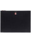 Medium Document Holder Clutch Bag Black - THOM BROWNE - BALAAN 3