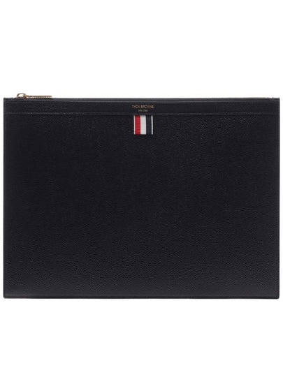 Medium Document Holder Clutch Bag Black - THOM BROWNE - BALAAN 2