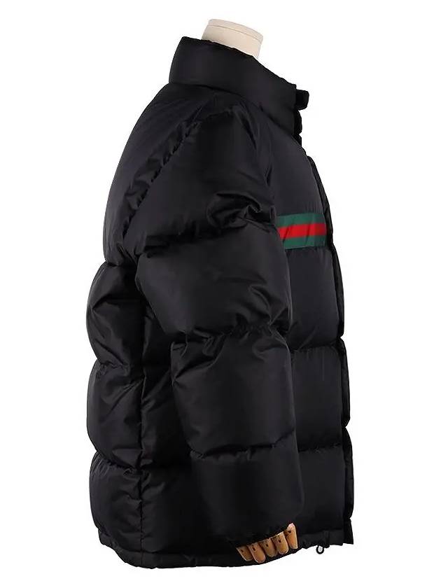 Technical Waterproof Down Jacket Black - GUCCI - BALAAN 3