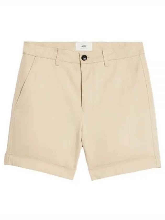 Men's Chino Shorts Vanilla - AMI - BALAAN 2