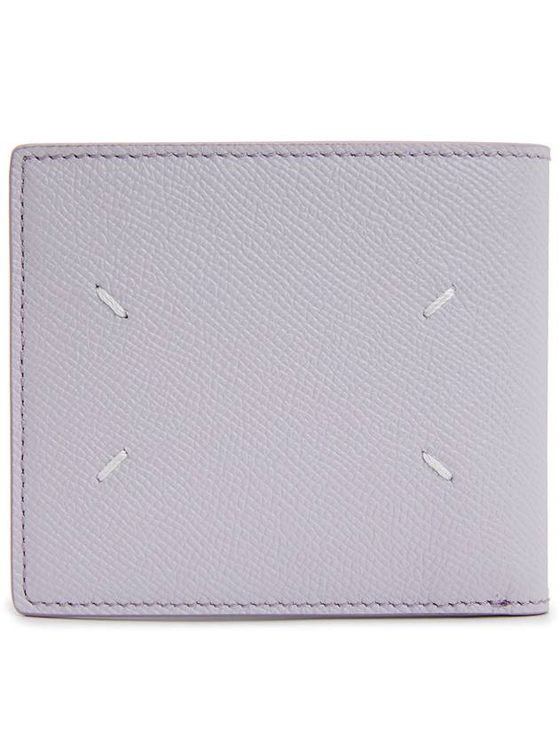 Stitched Bifold Leather Half Wallet Light Purple - MAISON MARGIELA - BALAAN 2