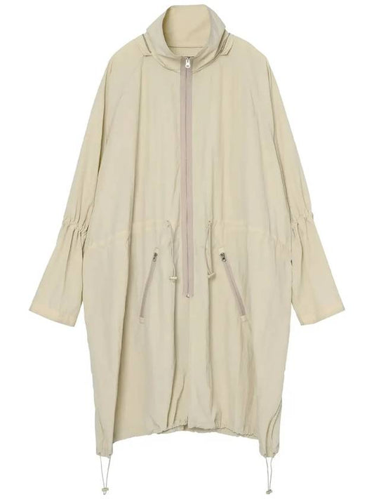 Nylon Oversized Windbreaker BEIGE - AJOBYAJO - BALAAN 1