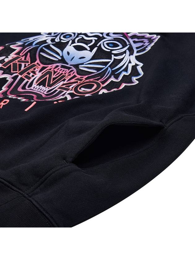 Tiger Logo Hoodie Black - KENZO - BALAAN 7