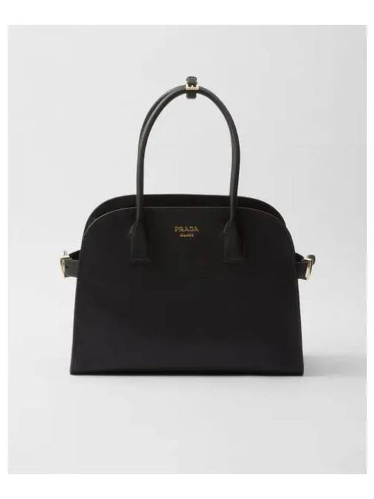 Medium Leather Tote Bag Black - PRADA - BALAAN 2