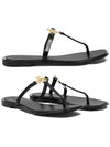 Roxanne Jelly Logo Flip Flops Black - TORY BURCH - BALAAN 2