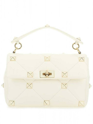 Roman Stud Shoulder Bag White - VALENTINO - BALAAN 1