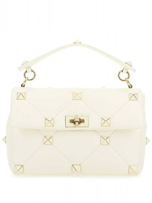 Roman Stud Shoulder Bag White - VALENTINO - BALAAN 1