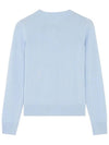 Double Fox Head Patch Round Neck Cardigan Pale Blue - MAISON KITSUNE - BALAAN 4