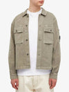 Corduroy Button Utility Shirt Jacket Grey - CP COMPANY - BALAAN 3