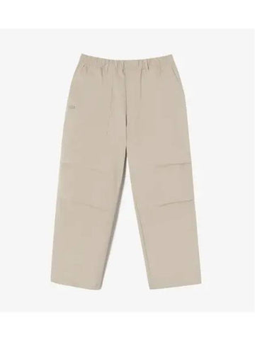 Men s Parachute Wide Pants Beige - LACOSTE - BALAAN 1