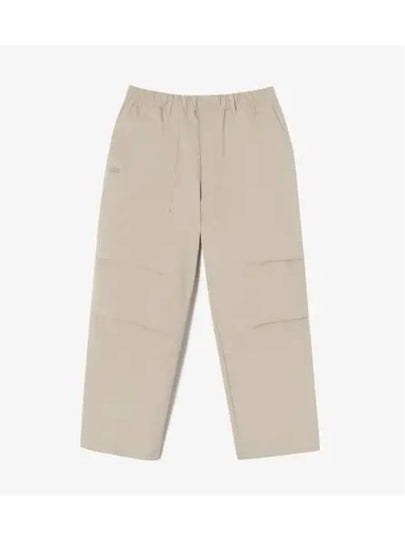 Men's Cotton Wide Pants Beige - LACOSTE - BALAAN 2