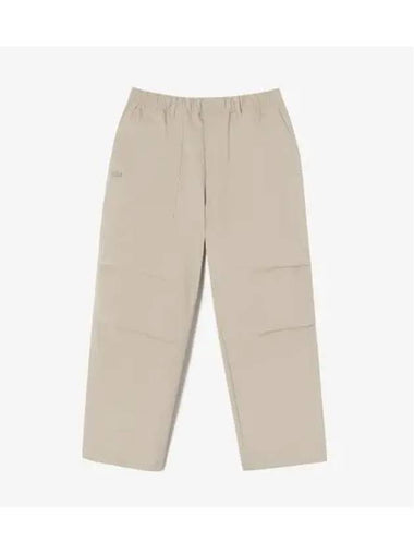 Men s Parachute Wide Pants Beige - LACOSTE - BALAAN 1