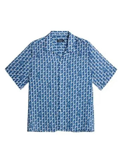 Donso Airy Island Geo Short Sleeve Shirt Blue - J.LINDEBERG - BALAAN 2