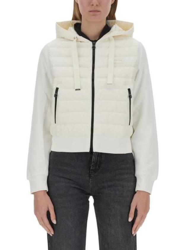 Bolsena Goose Down Mix Hoodie Cardigan Ivory - DUVETICA - BALAAN 2