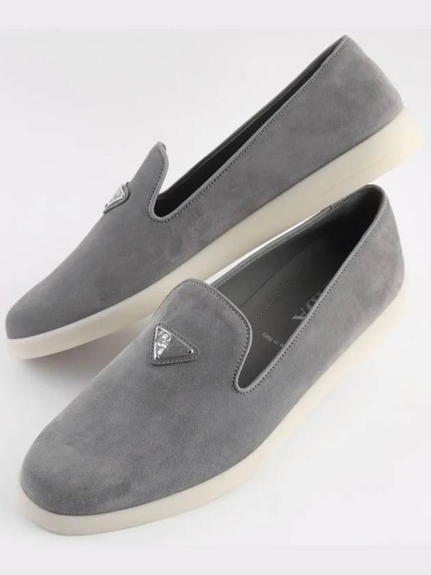 Suede Loafers Grey - PRADA - BALAAN 3