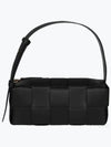 Brick Cassette Intrecciato Small Shoulder Bag Black - BOTTEGA VENETA - BALAAN 2