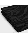 Logo Tiger Print Cotton Jacquard Beach Towel Black - CELINE - BALAAN 3