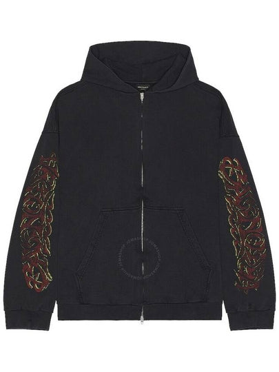 Offshore Medium Fit Zip-Up Hoodie Black Faded - BALENCIAGA - BALAAN 2