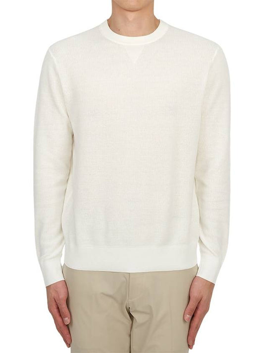 Men's Myhlo Crew Neck Knit Top Ivory - THEORY - BALAAN 2