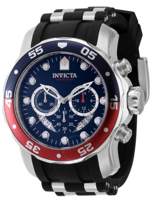 Invicta Pro Diver Chronograph GMT Quartz Black Dial Pepsi Bezel Men's Watch 44521 - INVICTA - BALAAN 1