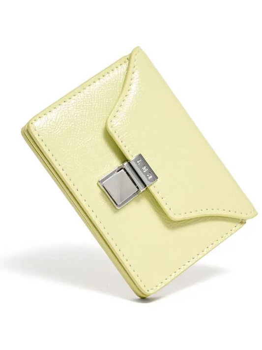 Modic buckle 3stage accordion business card wallet Pale Lemon - LE MASQUE - BALAAN 2