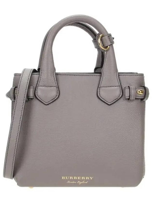 Banner House Check Derby Mini Tote Bag Grey - BURBERRY - BALAAN 2