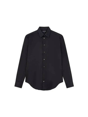 Men s Stretch Slim Fit Shirt Black 270651 - EMPORIO ARMANI - BALAAN 1