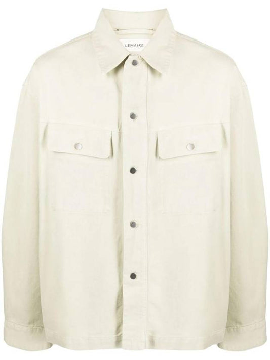 Trucker Overshirt Jacket Light Sage - LEMAIRE - BALAAN 1