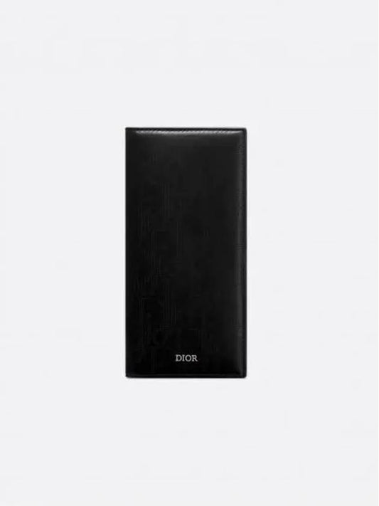 Vertical Oblique Galaxy Calfskin Long Wallet Black - DIOR - BALAAN 2