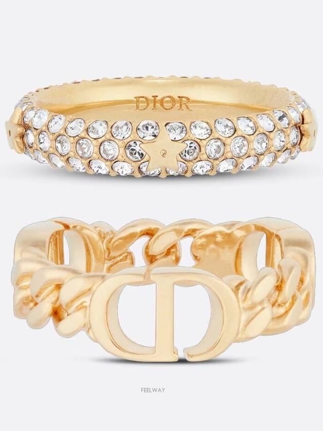 Petit CD Logo Ring Set Gold - DIOR - BALAAN 3