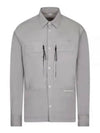 Cotton Popeline Over Long Sleeve Shirt Grey - CP COMPANY - BALAAN 2