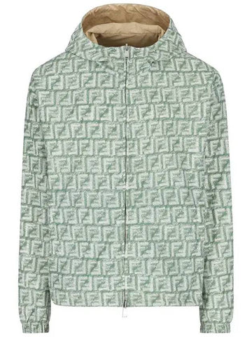 Printed Nylon Reversible Windbreaker Green - FENDI - BALAAN 1