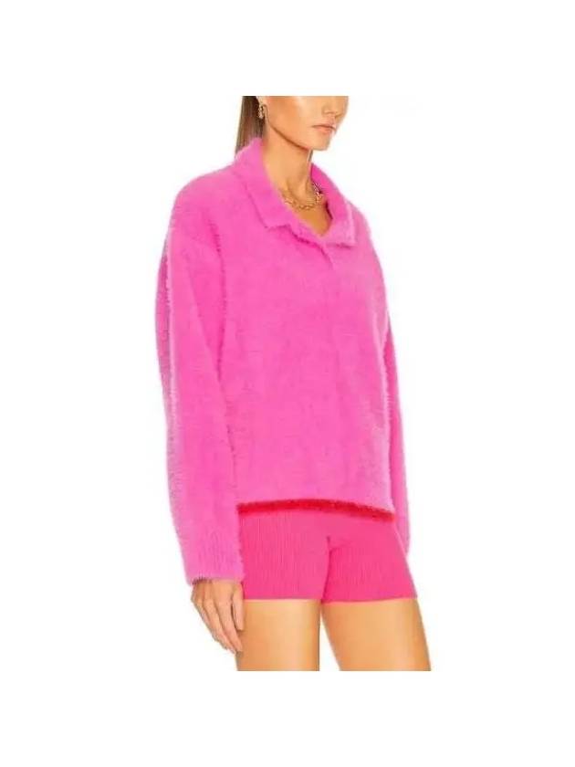 NEVE Fluffy Polo Knit 21H213KN601PINK - JACQUEMUS - BALAAN 3