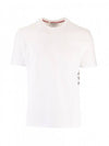 Classic Pique Rib Side Insert 4-Bar Short Sleeve T-Shirt White - THOM BROWNE - BALAAN 1