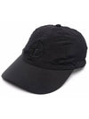 Wrinkled Nylon Metal 6 Panel Ball Cap Black - STONE ISLAND - BALAAN 3