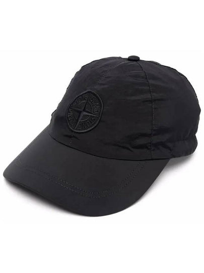 Wrinkled Nylon Metal 6 Panel Ball Cap Black - STONE ISLAND - BALAAN 2