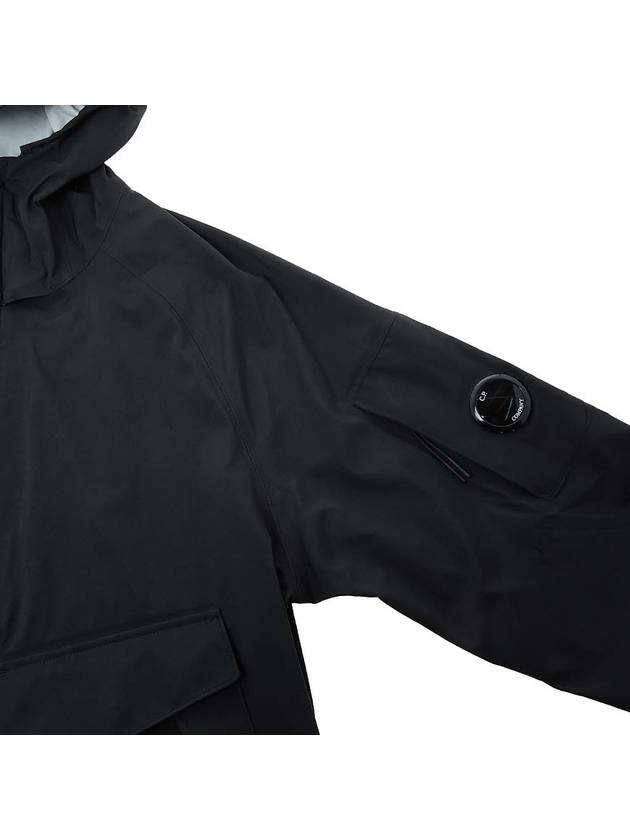 Gore-Tex Infinium Lens Patch Long Hooded Jacket Black - CP COMPANY - BALAAN 5